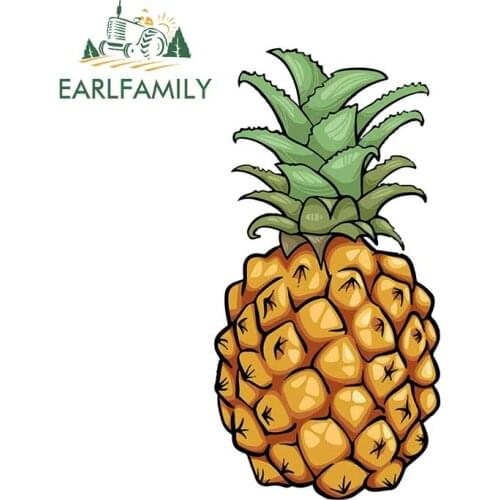 EARLFAMILY 13cm x 6.5cm Car Stickers Pineapple Tropical Fruit Aloha Vinyl Sticker Decal Car Truck Laptop Window Graphic