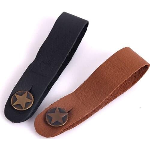 Guitar Neckband Guitar Pure Leather Headband Brown Black 2 Color Optional Ukulele Bass With String Instrument Belt