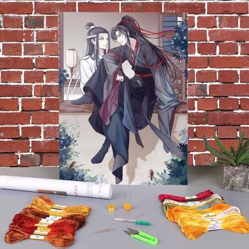 Mo Dao Zu Shi Printed Canvas 11CT Cross-Stitch Full Kit DIY Embroidery DMC Threads Handicraft Needlework Hobby Craft Floss