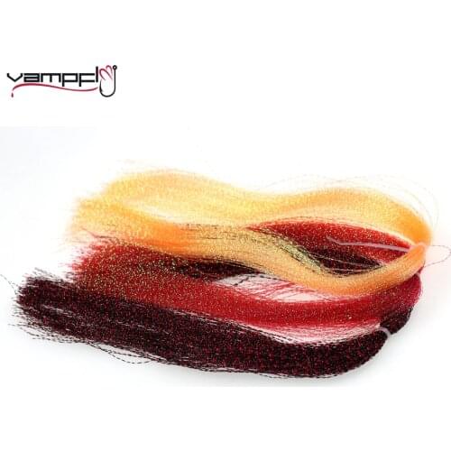 2Pack Krystal Flashabou Plastic Flasher Strands for Streamer Nymph Fly Tying Treble Hook DIY Tinsels Lure Fishing