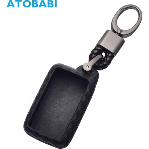 Carbon Silicone Car Key Case For Toyota Camry Land Cruiser Prado 150 Prius Venza Smart Remote Fob Cover Keychain Protector Bag