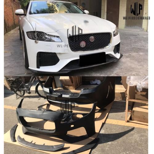 Fit For Jaguar XFL Car Body Kit FRP Unpainted Carbon Fiber Front Bumper Splitter Rear Bumper Diffuser SVR Style