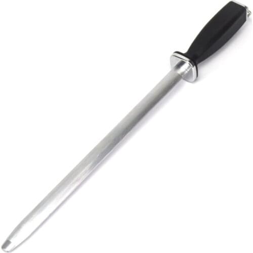 LUDA 10 inch Professional Chef Knife Sharpener Rod Diamond Sharpening Stick Honing Steel for Knife