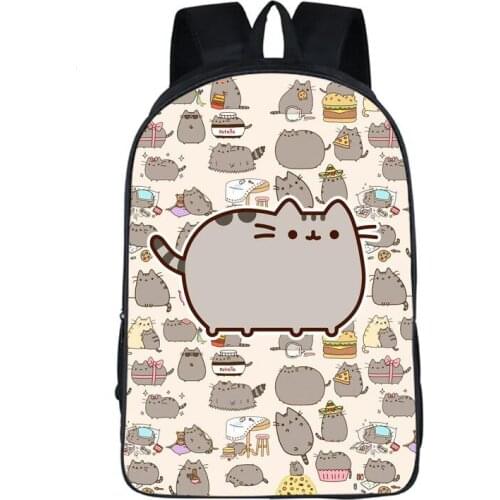 Lovely Children Schoolbag Pusheen Cat Rucksacks Backpack for Teenagers Girls Student School Travel Shoulder Bag Mochila Escolar
