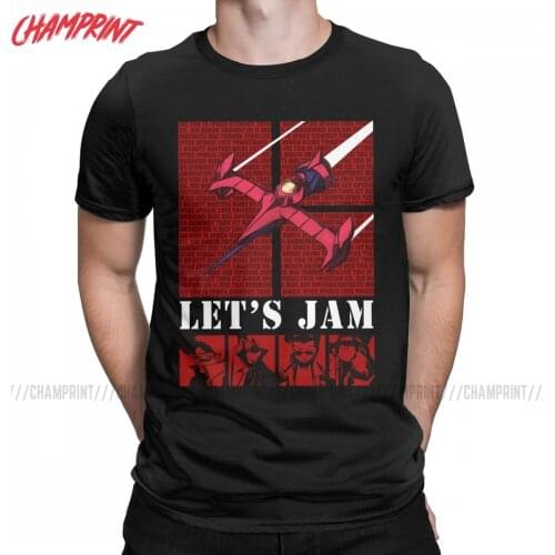 Men Cowboy Bebop Ship T Shirts Spike Spiegel Pure Cotton Clothing Leisure Short Sleeve Crewneck Tees Graphic T-Shirts