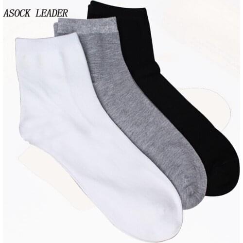 5 Pairs/Lot 2018 Spring New Funny Men Sock Fashions Male Pure Color Breathable Sweat Sock Comfortable White Socks