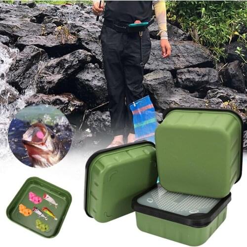 Portabale Fly Fishing Lure Bait Box Trout Flies Storage Box Case Container Organizer Pouch Waterproof 3 Size Storage Boxes