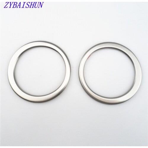 2 Pcs Stainless Steel Center console small air conditioner outlet trim trim frame for Volkswagen vw Sagitar Jetta MK6 2015-2016