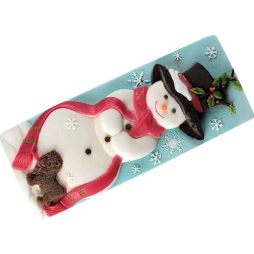 Christmas Silicone Mold Snowman Mousse Cake Mould