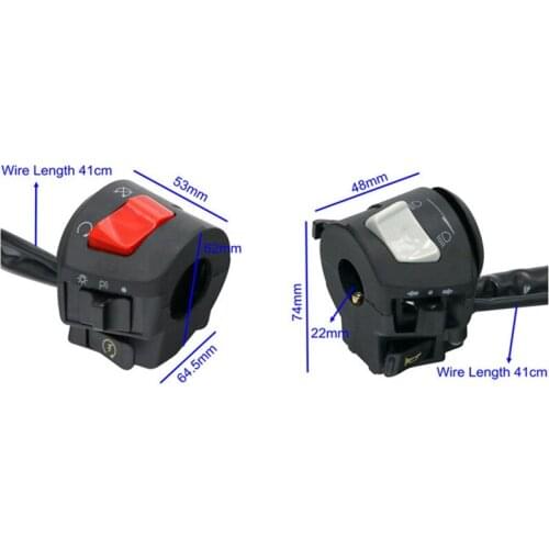22mm Motorcycle Handle Bar Left Right Switches Horn Turn Signal Headlight Electric Start Handlebar Controller Switch