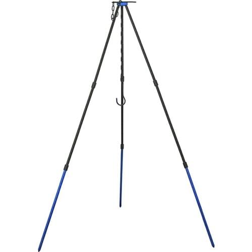 ShineTrip Camping Tripod Campfire Aluminium Alloy Tripod Adjustable Triangles Bonfire Stand Tripod for Fire Hanging Pot