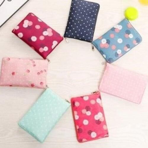 Printing Foldable Shopping Bag Tote Folding Pouch Handbags Convenient Reusable Tote Pouch Large Capacity Storage Bags LX4890