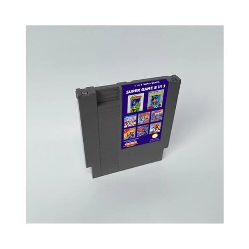 Super 8 In 1 Castlevania 1 2 Mega man 1 2 3 4 5 6 - 72 pins 8 bit game cartridge