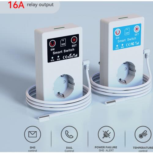 16A GSM SMS Smart Power Socket SC1-GSM Intelligent Relay Switch Home Automation Remote Controller