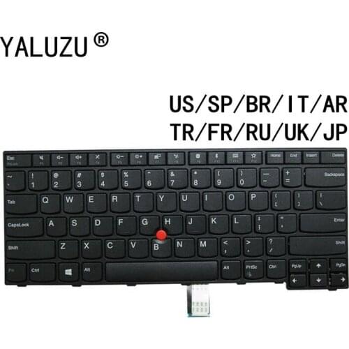 YALUZU US/SP/BR/IT/AR/TR/FR/RU/UK/JP New for Lenovo E470 E470C E475 FRU 01AX040 Laptop QWERTY