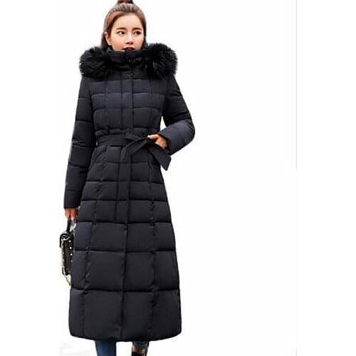 2019 Cotton clothing Fashion Slim Women Winter Jacket Cotton Padded Warm Thicken Ladies Coat Long Coats Parka Womens Jackets