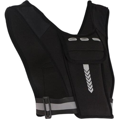 Running Vest Sports Reflective Vest SBR Waist Bag Backpack With Phone Pocket Earphones Holes Vest For Jogging Cycling Accessory