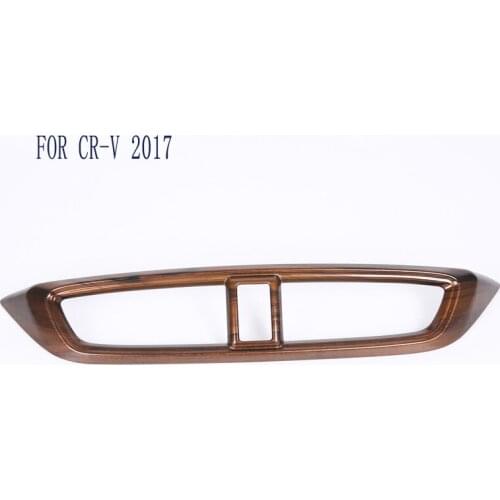 1Pcs High Quality Peach Wood Grain Air Vent Outlet Panel Cover Fit For Honda CRV For CR-V 2017 2018