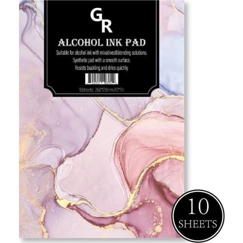 10 Pcs Smooth Alcohol Ink Pad Paper for Painting Drawing Artwork DIY Crafts Decoration