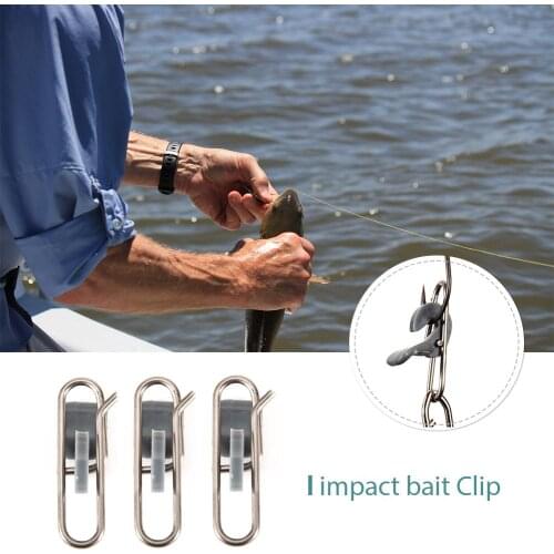 10pcs Fishing Impact Hook Release Clips Fishing Bait Lure Release Clip Strong Swivels Lock Snaps Fishing Accessories