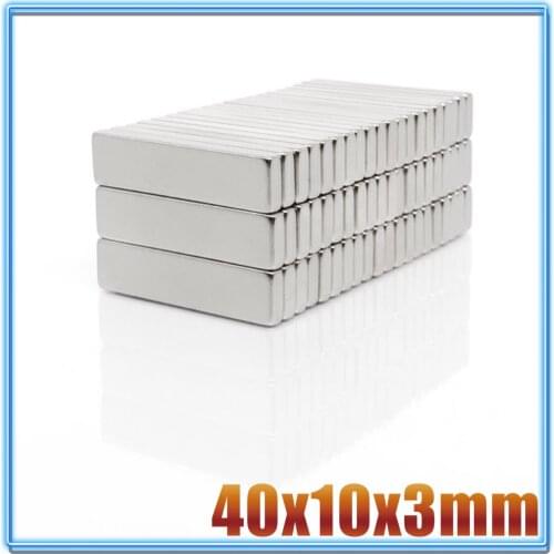 2/5/10/20/50Pcs 40x10x3 Neodymium Magnet 40mmx10mmx3mm N35 NdFeB Block Super Powerful Strong Permanent Magnetic Imanes 40*10*3