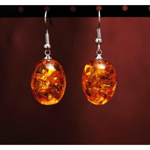 2020 Bohemia Luxury Long Red Crystal Water Drop Acrylic Resin Earring Big Vintage Gold Earrings for Women Party Boho Jewelry