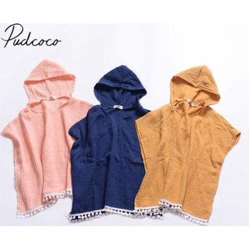 2020 Fashion Toddler Kids Baby Girl Boho Beach Dress Cape Swimwear Bikini Cover Up Tops