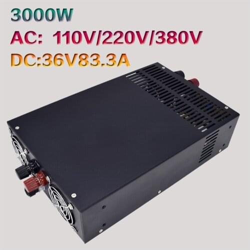 3000W36V83.3A stepper motor industrial DC power supply 0-36V adjustable switching power supply S-3000-36