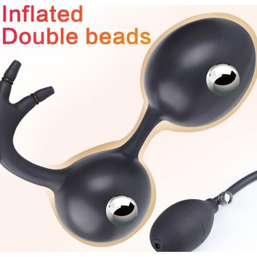 32CM Long Huge Inflatable Anal Plug Silicone Butt Plug Vagina Anus Expansion Prostate Massage Erotic Anal Sex Toys For Men Women