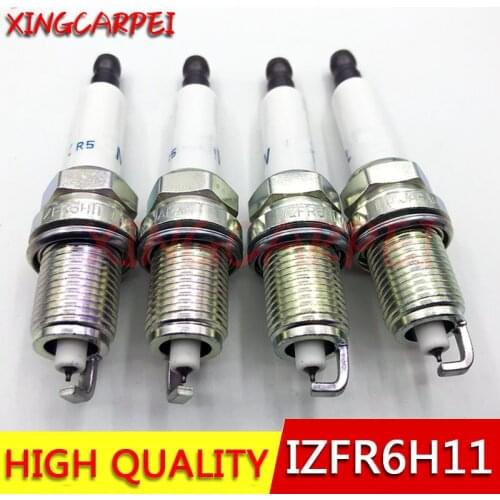 4pcs 12122158252 IZFR6H11 FR7KPP332 Spark Plug For Fit For BMW E53 E60 E63 E64 E65 E66 E87 120i 12 12 2 158 252 IZFR6H11