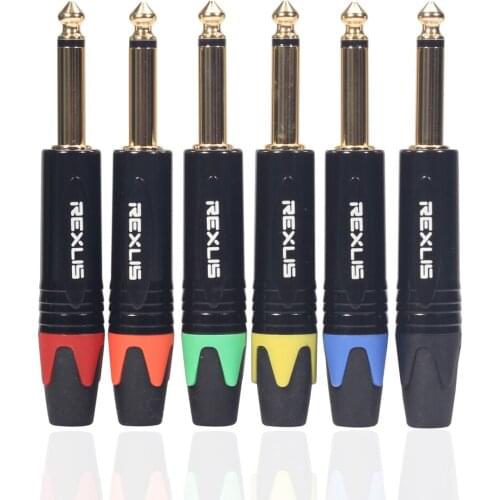 6.35mm Stereo Jack Plug for DIY Audio Soldering for Microphone Guitar