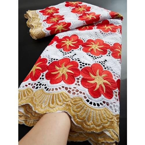 African Lace Fabric Swiss Cotton Lace Embroidery Swiss Voile Lace Fabric High Quality Dubai Lace Fabric For Wedding Party Dress