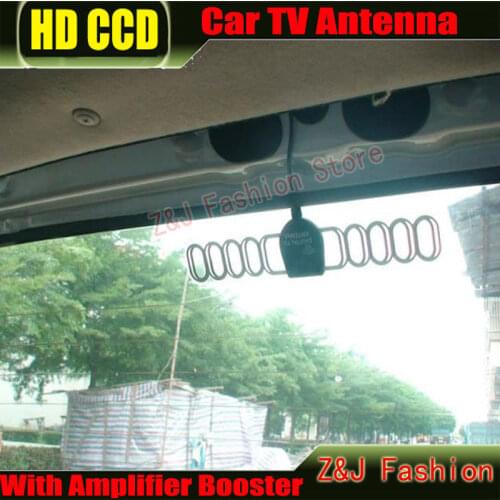 Car DVB-T ISDB-T Digital TV Antenna Active TV Antenna with Amplifier special, F connector + FM for Europe Car Antenna LM
