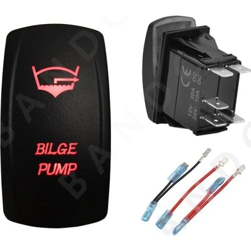 Jumper Wires Set，BILGE PUMP 12V 24V Car Boat Caravan Rocker Switches Waterproof Car Buttons Dual Red LED Light Bar Interior Part