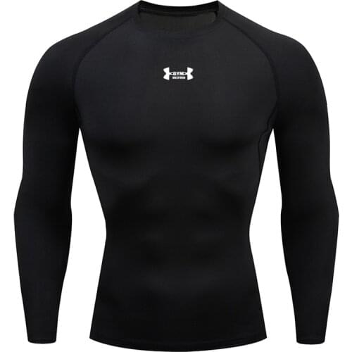 Brand Compression Shirt Men Rashgard Fitness Long Sleeve Running Shirt Man Gym Under T Shirt Football Jersey Sportswear Tights