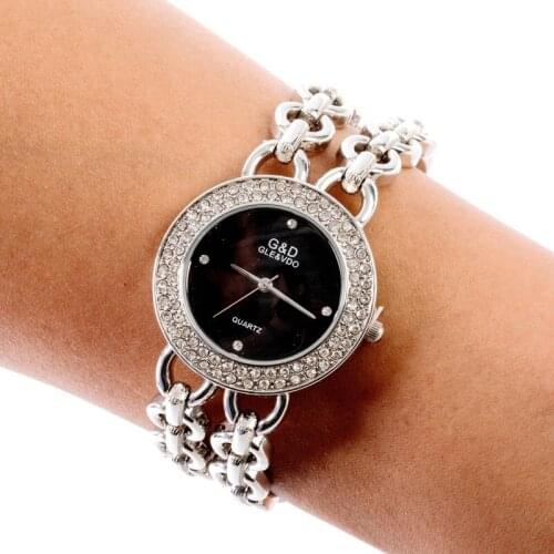 G&D Gold Sliver Stainless Steel Watches Women Top Brand Luxury Casual Clock Ladies Wrist Watch Relogio Feminino