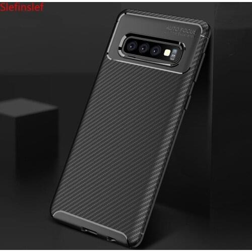 For Samsung Galaxy S10 Plus Case Soft Silicon Back Cover Carbon Fiber TPU Shockproof Case For Galaxy S10 5G S10e Phone Cases