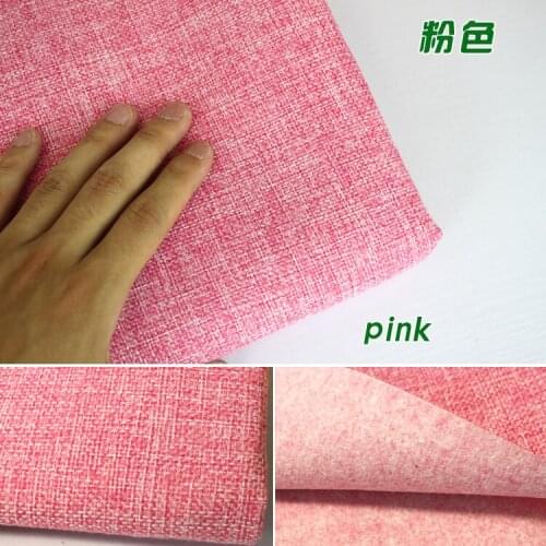 Pink Coated Linen Fabric Sofa Cushion Fabirc DIY Craft Sewing Cloth Outdoor Linen Blend Fabric Upholstery 58" wide -Per yard
