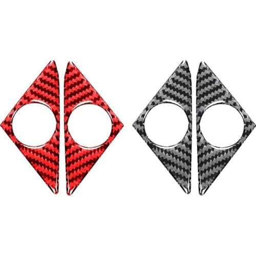 For Nissan GTR R35 2009-2015 Carbon Fiber Both Side Door Tweeter Accent Sticker Sound Panel Frame Cover Trim