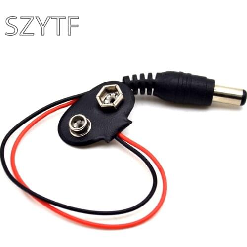 Experimental 9V battery snap power cable to DC 9V clip male line battery adapter for uno r3 diy 50pcs