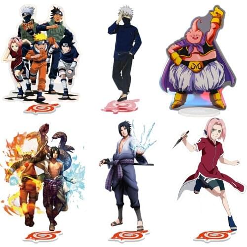 Anime Figure Naruto Acrylic Stand Dragon Ball Super Saiya Figures Uzumaki Naruto GK Model Accessories Kawaii Kids Toys Cute Gift