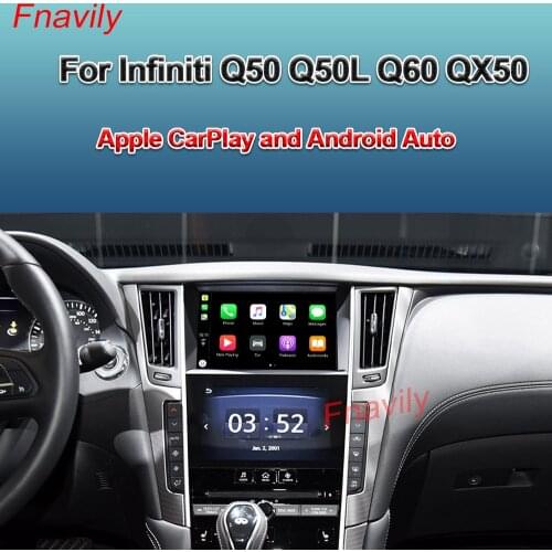 Fnavily OEM Retrofit Wireless CarPlay For Infiniti Q50 Q50L Q60 QX50 Apple CarPlay And Android Auto Retrofit Kit -2019