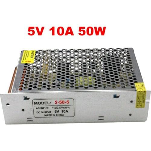 AC/DC 5v 50w power supply 50w led driver 50w 5V 10A LED Power,DC5V Aluminum AC110V 220V to 5v lighting transformer for led light