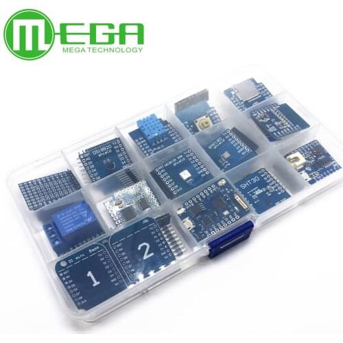 15 IN 1 D1 mini Pro WiFi development board KIT NodeMcu Lua, based on ESP8266 D1 mini Pro V1.1.0i for School DIY