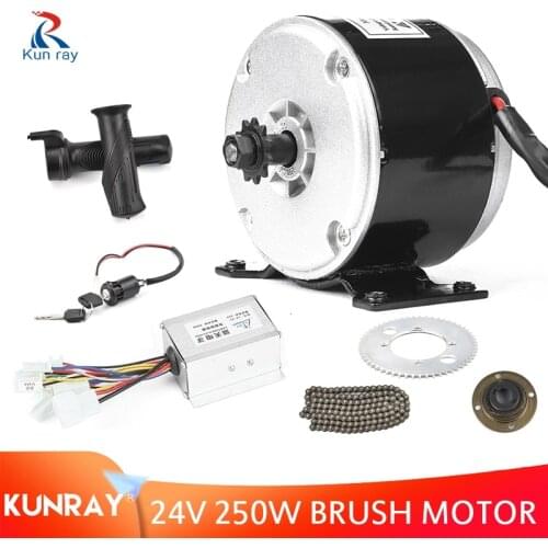 250W 24V DC Brushed Motor Kit 24V Controller 65T Tooth e bike Conversion Kit Bicicleta Electrica Electric Bike Escooter Kit