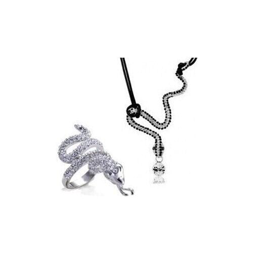 JS S110 Snake Jewelry Sets High Quality Necklace Ring Sets Nickel Free Christmas Gift Sets