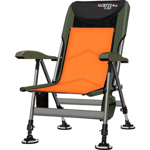 Reclining European Lightweight Multi-function Fishing Chair All-terrain Folding Fishing Chair Thicken Lounge Chair Ultra Light