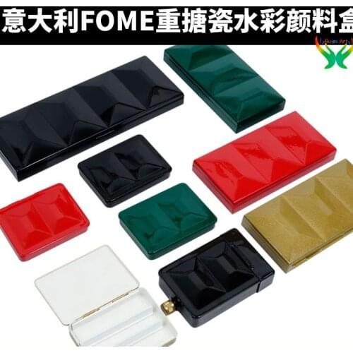 Italian FOME Color Tray, Heavy Enamel Solid Watercolor Box, 12/24 Half Grid Full Style Color Tray,Oil paint box,Color box