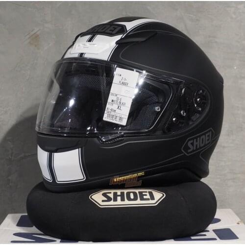 Full Face Motorcycle Helmet SHOEI Z7 RF-1200 NXR Flagger TC-5 Helmet Riding Motocross Racing Motobike Helmet-Matt Black/White