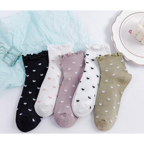 Girl Socks Female Summer Thin Pure Cotton Socks In The Lovely Japanese Soft Sister Spring and Summer Love Socks Short women